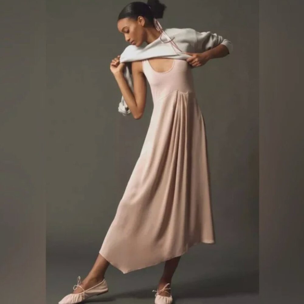 Anthropologie Gemini Tank Dress in Light Pink
